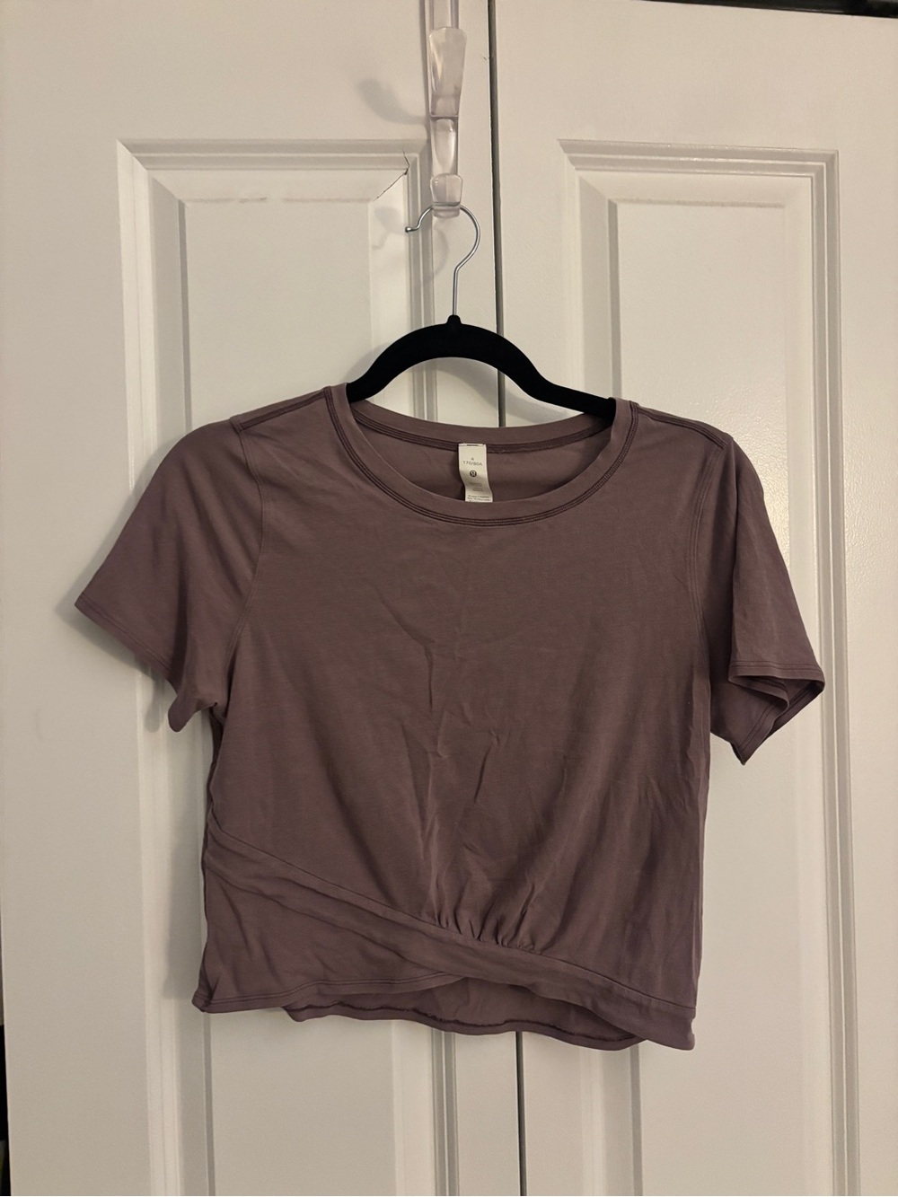 lululemon athletica Mauve Short-Sleeve Twist Workout tee